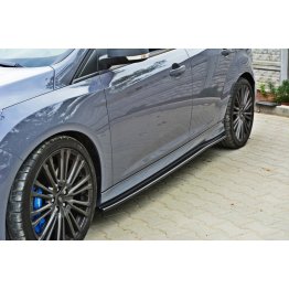 Накладки сплиттеры на пороги на Ford Focus III RS рестайл